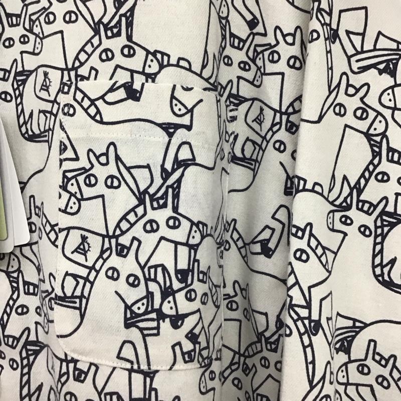 ゴースローキャラバン go slow caravan シャツ、ブラウス 長袖 長袖シャツ プリントシャツ カラーシャツ 5 プリント アイボリー / アイボリー /  メンズ USED 古着 中古 10147540