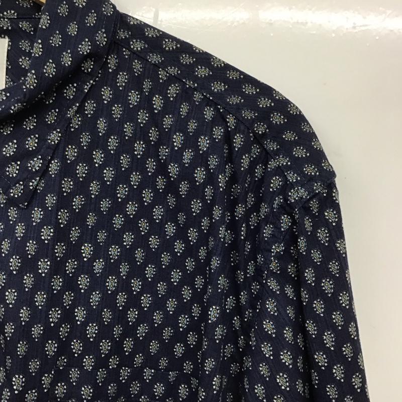 ファクト fuct シャツ、ブラウス 長袖 長袖シャツ 総柄シャツ カラーシャツ XL プリント 紺 / ネイビー /  メンズ USED 古着 中古 10145266