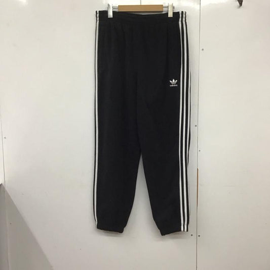 アディダス adidas パンツ ワークパンツ、ペインターパンツ フリースパンツ ワイドパンツ カジュアルパンツ L ロゴ、文字 黒 / ブラック /  メンズ USED 古着 中古 10142932