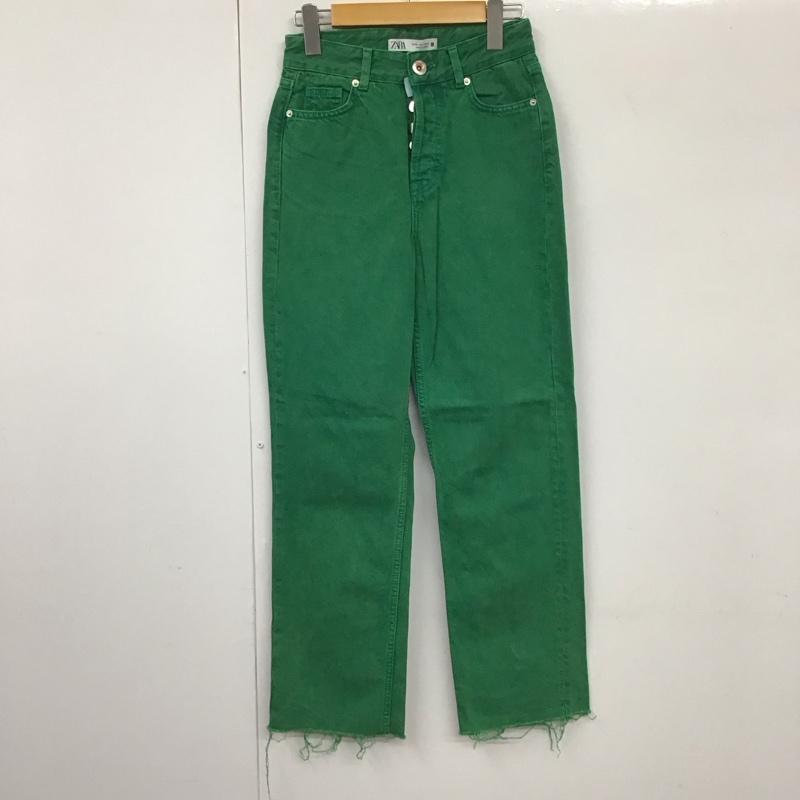 ザラ ZARA パンツ デニム、ジーンズ 32インチ 無地 緑 / グリーン /  レディース USED 古着 中古 10130397