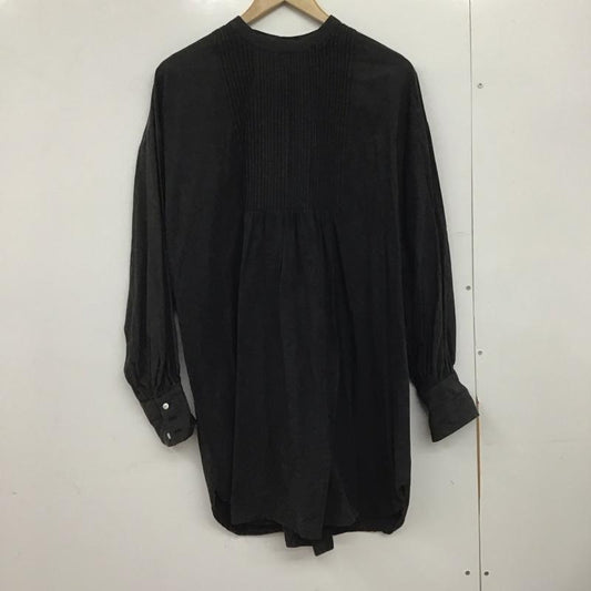 アングリッド Ungrid ワンピース ひざ丈スカート 長袖シャツワンピース フレアスカート FREE 無地 黒 / ブラック /  レディース USED 古着 中古 10146684