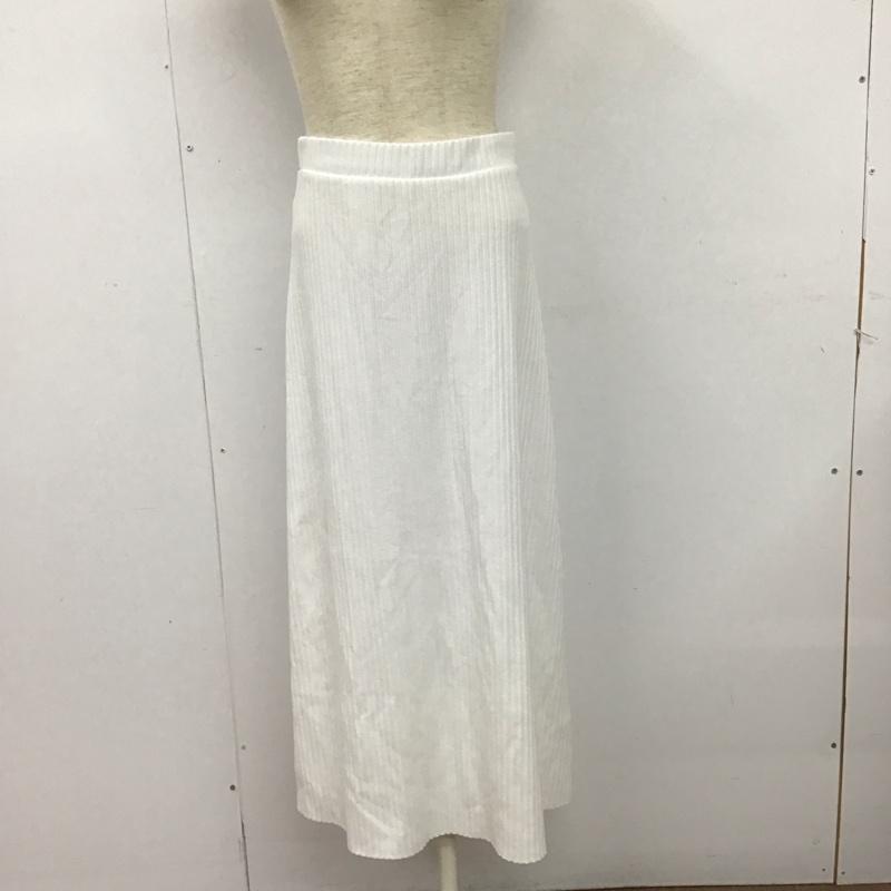ザラ ZARA スカート ロングスカート ロングスカート フレアスカート ニットスカート S 無地 白 / ホワイト /  レディース USED 古着 中古 10125166