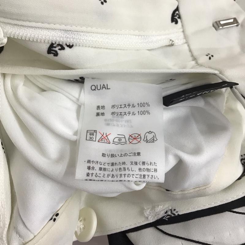 ジーナシス JEANASIS ボトムス ボトムス JS050075AK ストレートワイドパンツ タグ付き FREE ペイズリー 白 / ホワイト / X 黒 / ブラック /  レディース USED 古着 中古 10107946