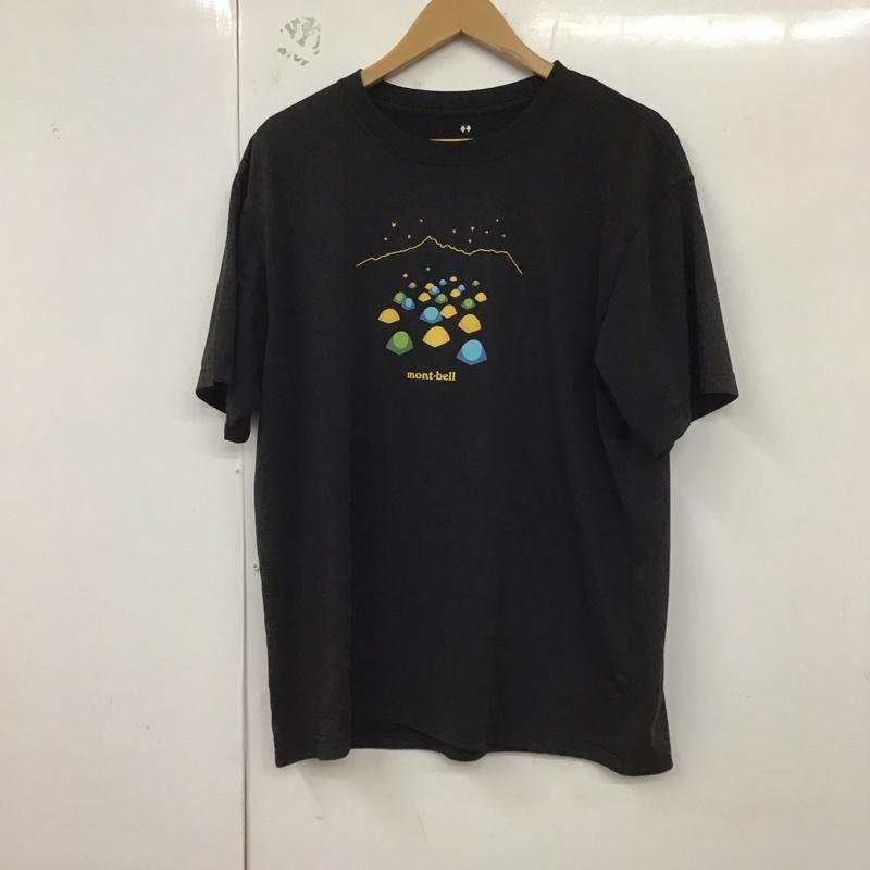 モンベル mont-bell Tシャツ 半袖 1114349 Tシャツ クルーネック プリントTシャツ XL プリント 黒 / ブラック /  メンズ USED 古着 中古 10129050