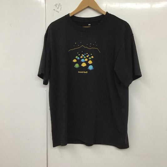 モンベル mont-bell Tシャツ 半袖 1114349 Tシャツ クルーネック プリントTシャツ XL プリント 黒 / ブラック /  メンズ USED 古着 中古 10129050