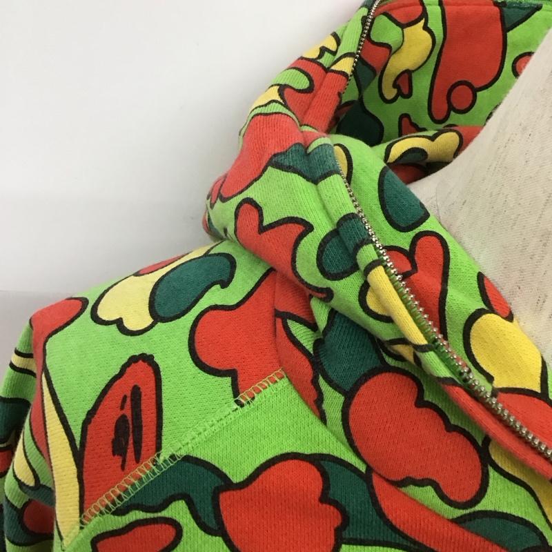 ベイプ BAPE パーカー 長袖 ジップアップパーカー 長袖パーカー フード付きパーカー プリントスウェット XL 総柄 マルチカラー / マルチカラー /  メンズ USED 古着 中古 10107408