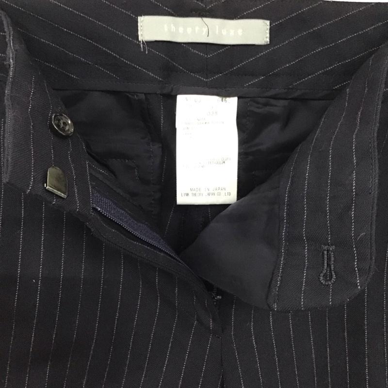 セオリーリュクス theory luxe パンツ スラックス 38 ストライプ 黒 / ブラック /  レディース USED 古着 中古 10133161