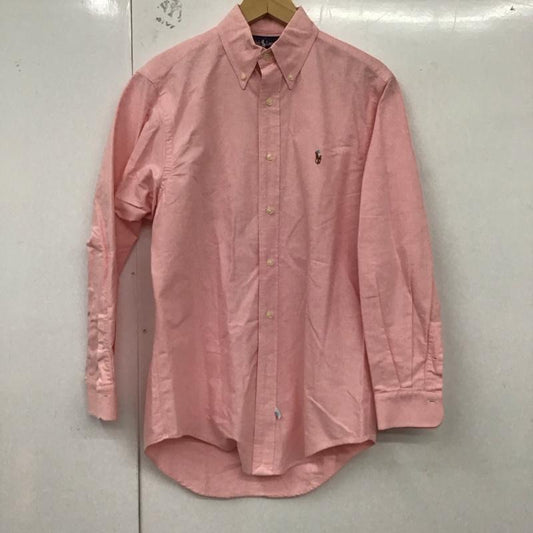 ラルフローレン RALPHLAUREN シャツ、ブラウス 長袖 長袖シャツ 無地シャツ カラーシャツ ボタンダウンシャツ ロゴ、文字 桃 / ピンク /  メンズ USED 古着 中古 10128788