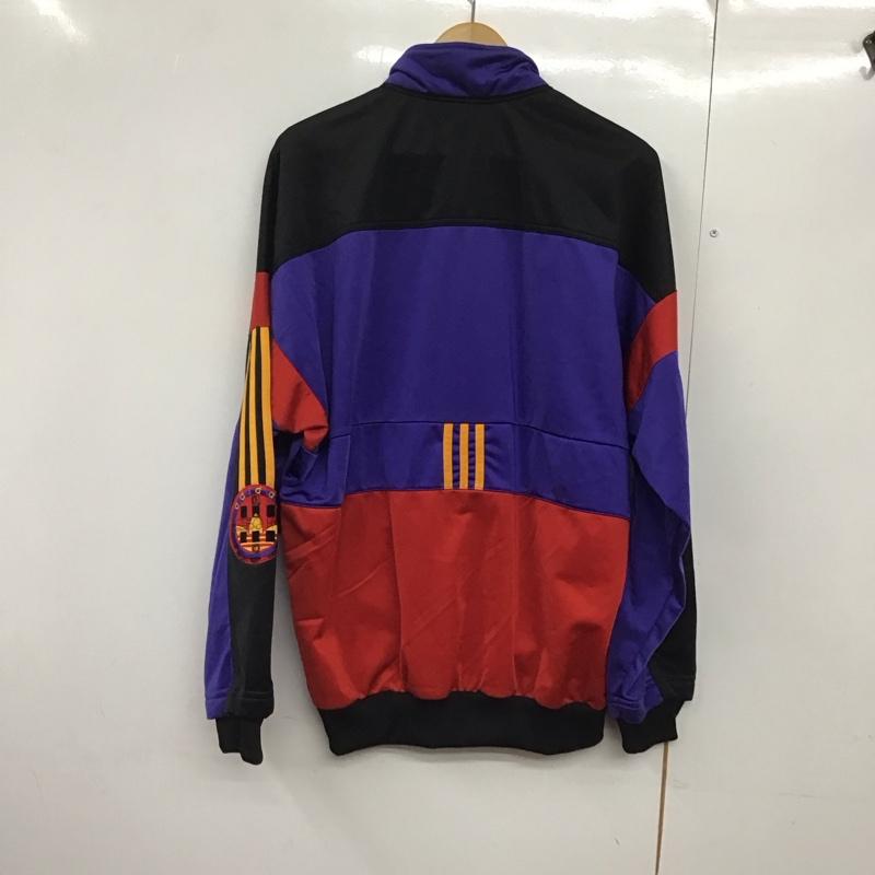 アディダス adidas ジャケット、上着 ジャケット、ブレザー プルオーバージャケット アウター ジップアップネック スポーツウェア ロゴ、文字 マルチカラー / マルチカラー /  メンズ USED 古着 中古 10142935