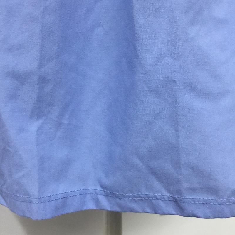 ザラ ZARA ワンピース ロングスカート 半袖ロングワンピース フレアスカート 袖レース S 無地 青 / ブルー /  レディース USED 古着 中古 10110032