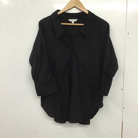 マウジー MOUSSY シャツ、ブラウス 七分袖 029BAA30-5170 FREE 無地 黒 / ブラック /  レディース USED 古着 中古 10133174