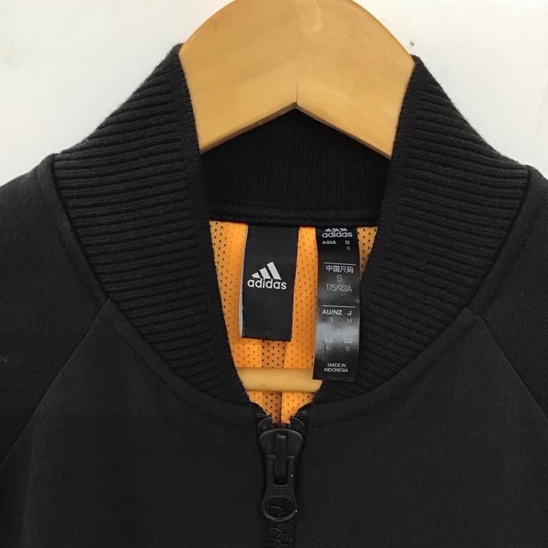 アディダス adidas ジャケット、上着 ジャケット、ブレザー ea0372 ジャケット スポーツジャケット アウター S ロゴ、文字 黒 / ブラック /  メンズ USED 古着 中古 10129824