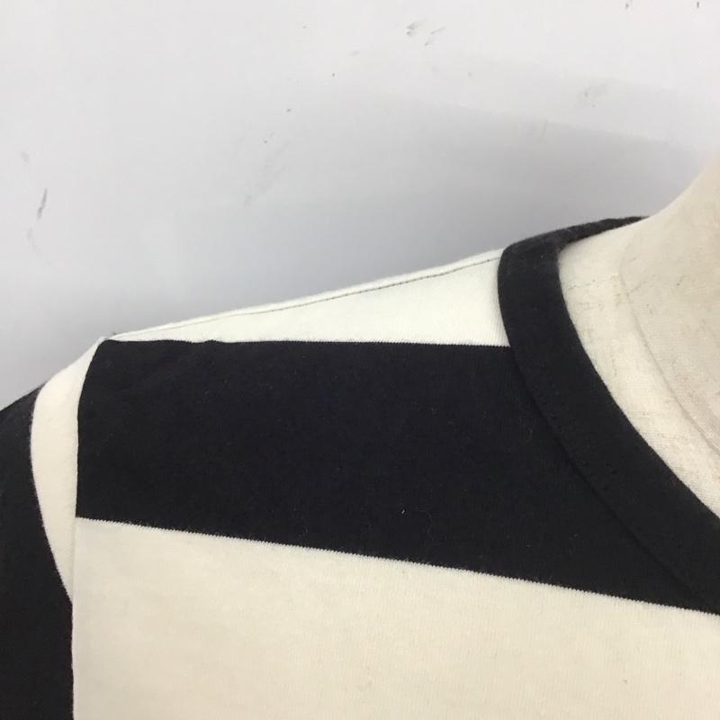アニエス・ベー agnes b. Tシャツ 半袖 8807j019 太ボーダーTシャツ ボーダー柄 白 / ホワイト / X 黒 / ブラック /  メンズ USED 古着 中古 10111996