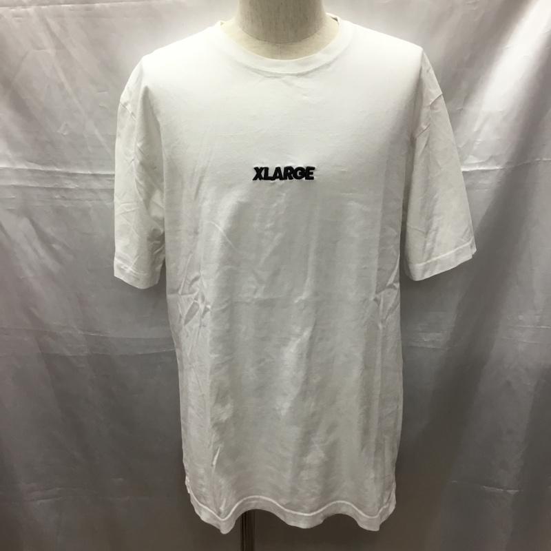 エクストララージ XLARGE Tシャツ 半袖 半袖カットソー プリントTシャツ クルーネックカットソー L ロゴ、文字 白 / ホワイト /  メンズ USED 古着 中古 10115157
