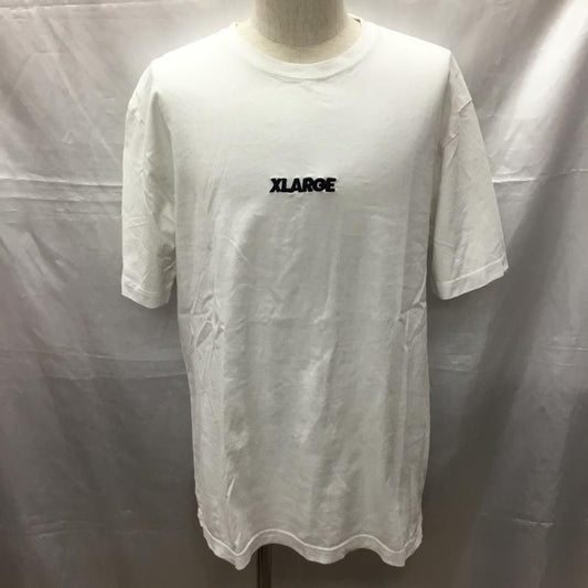 エクストララージ XLARGE Tシャツ 半袖 半袖カットソー プリントTシャツ クルーネックカットソー L ロゴ、文字 白 / ホワイト /  メンズ USED 古着 中古 10115157