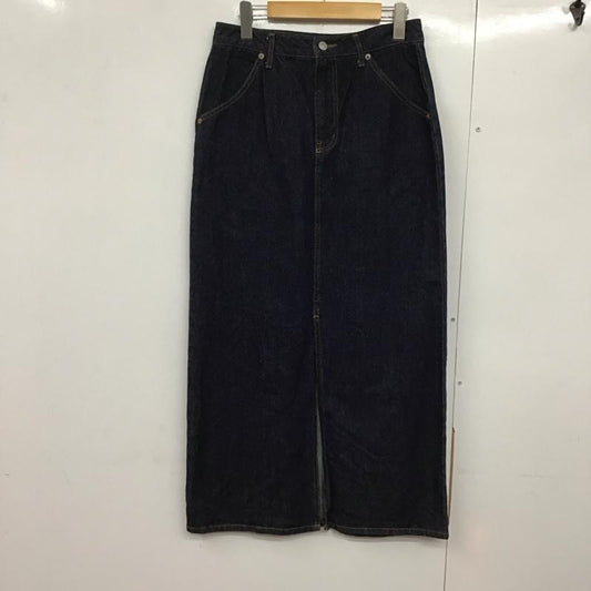 ディスコート Discoat スカート ロングスカート デニムスカート ロングスカート フロントスリット L 無地 インディゴ / インディゴ /  レディース USED 古着 中古 10142471