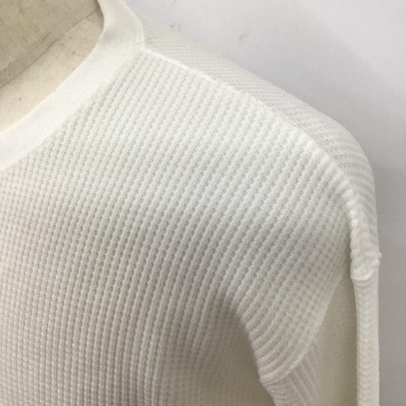 チャオパニック CIAOPANIC カットソー 長袖 長袖カットソー クルーネックカットソー ロングスリーブカットソー 無地Tシャツ L 無地 白 / ホワイト /  メンズ USED 古着 中古 10112992