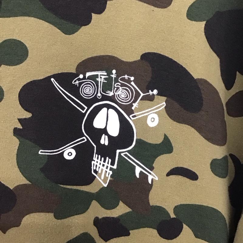 アベイシングエイプ A BATHING APE Tシャツ 半袖 半袖カットソー プリントTシャツ クルーネックカットソー stussy 30周年 L カモフラージュ柄・迷彩 マルチカラー / マルチカラー /  メンズ USED 古着 中古 10132682