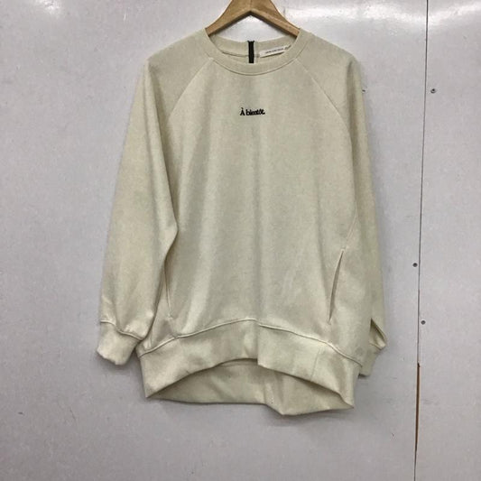 アメリカンホリック AMERICAN HOLIC トレーナー 長袖 HA41L1G0500 バックZIPロゴ刺繍ポンチチュニック タグ付き M ロゴ、文字 オフホワイト / オフホワイト /  レディース USED 古着 中古 10139135