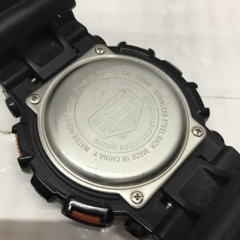 ジーショック G-SHOCK 腕時計 デジタル GD-100HC Hyper Colors ロゴ、文字 黒 / ブラック / X 橙 / オレンジ /  メンズ USED 古着 中古 10116045
