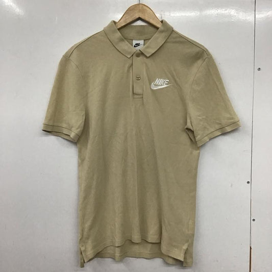 ナイキ NIKE ポロシャツ 半袖 909747-206 半袖ポロシャツ スポーツウェア S ロゴ、文字 ベージュ / ベージュ /  メンズ USED 古着 中古 10138725