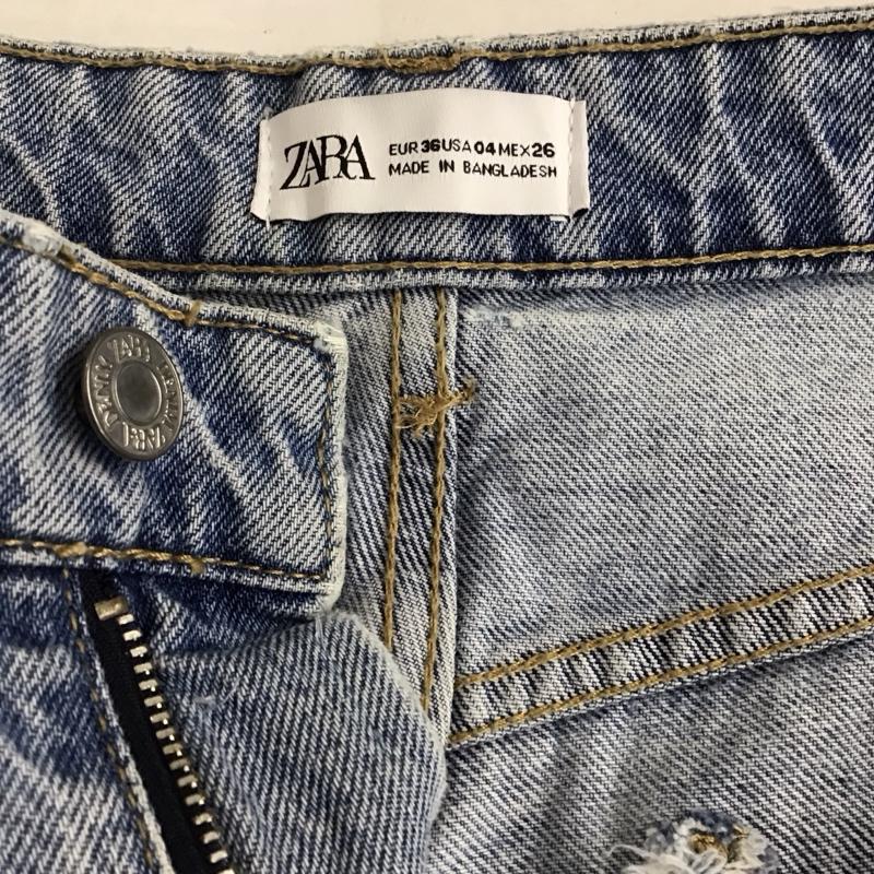 ザラ ZARA パンツ デニム、ジーンズ 36 無地 水色 / ライトブルー /  レディース USED 古着 中古 10130992
