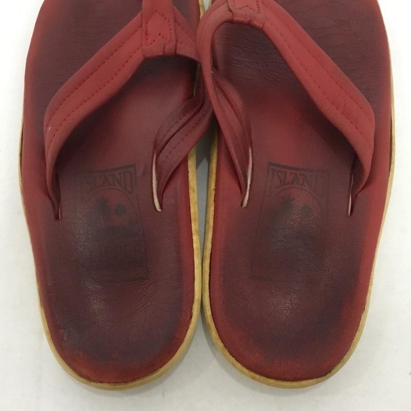 アイランドスリッパ ISLAND SLIPPER サンダル サンダル トングサンダル 無地 赤 / レッド /  メンズ USED 古着 中古 10138037