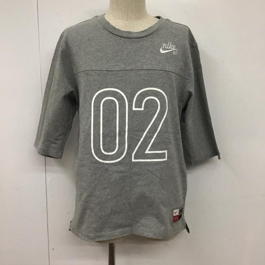 ナイキ NIKE Tシャツ 七分袖 M ロゴ、文字 灰 / グレー /  メンズ USED 古着 中古 10107991