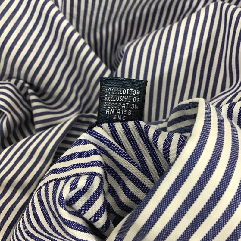 ラルフローレン RALPHLAUREN シャツ、ブラウス 長袖 ボタンダウンシャツ ストライプ 白 / ホワイト / X 青 / ブルー /  メンズ USED 古着 中古 10123340