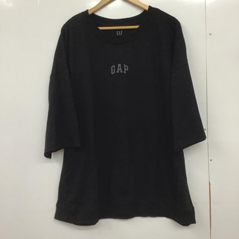 ギャップ GAP トレーナー 半袖 半袖スウェットカットソー クルーネックカットソー プリントカットソー XL ロゴ、文字 黒 / ブラック /  メンズ USED 古着 中古 10149114