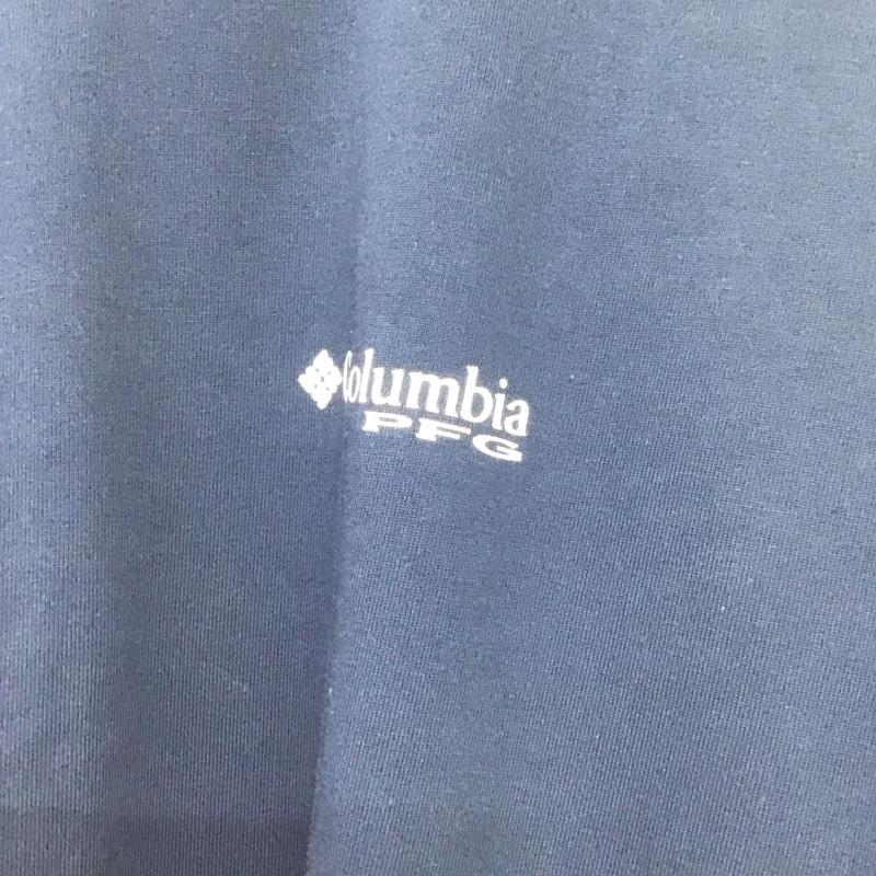 コロンビア Columbia Tシャツ 長袖 222 pm4421 長袖Tシャツ ロングスリーブTシャツ プリントTシャツ L ロゴ、文字 紺 / ネイビー /  メンズ USED 古着 中古 10140103