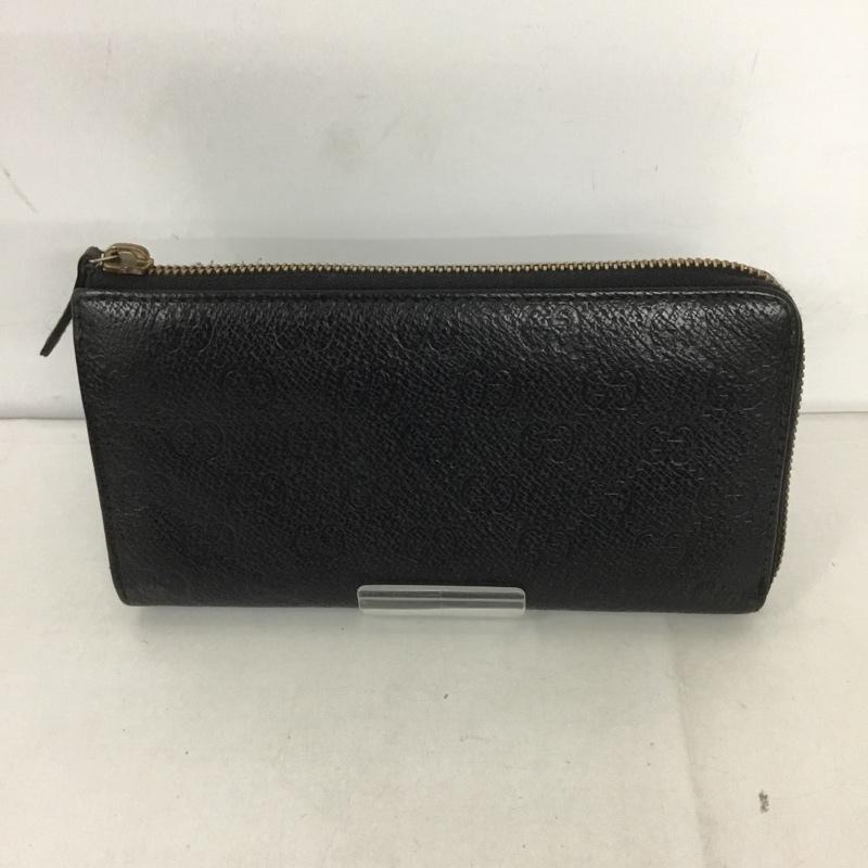 グッチ GUCCI 財布 長財布 L 総柄 黒 / ブラック /  メンズ USED 古着 中古 10128831