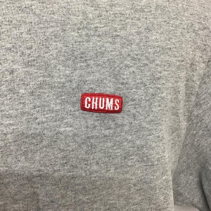 チャムス CHUMS Tシャツ 半袖 ch01-1835 ブービーロゴTシャツ 半袖カットソー クルーネックカットソー XL ロゴ、文字 灰 / グレー /  メンズ USED 古着 中古 10112504