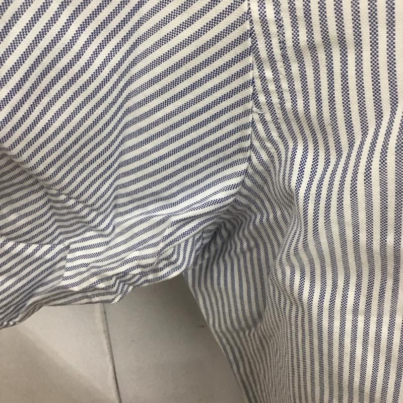 ブルックスブラザーズ BROOKS BROTHERS シャツ、ブラウス 長袖 長袖シャツ カジュアルシャツ カラーシャツ ボタンダウンシャツ ストライプ 白 / ホワイト / X 青 / ブルー /  メンズ USED 古着 中古 10111267
