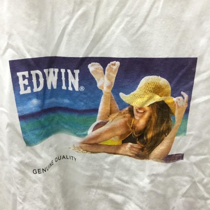エドウィン EDWIN Tシャツ 半袖 ET8027 フォトプリントT L プリント 白 / ホワイト /  メンズ USED 古着 中古 10117791