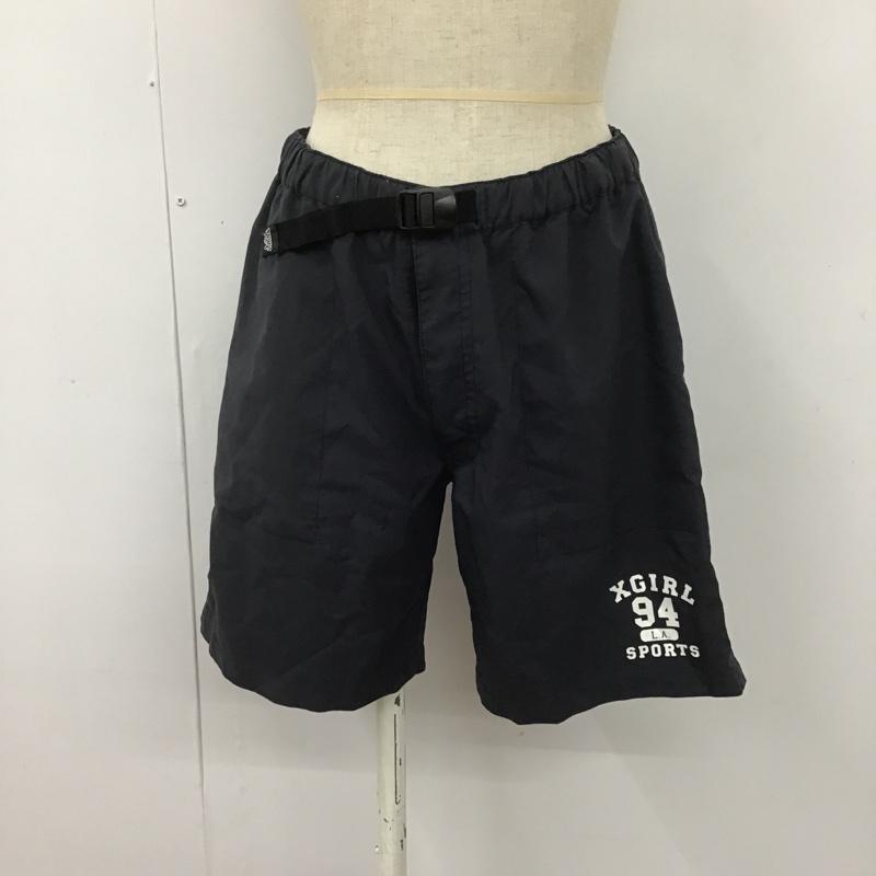 エックスガール X-girl パンツ ショートパンツ 05156701 ハーフパンツ M ロゴ、文字 紺 / ネイビー /  レディース USED 古着 中古 10107174