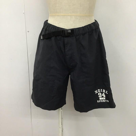 エックスガール X-girl パンツ ショートパンツ 05156701 ハーフパンツ M ロゴ、文字 紺 / ネイビー /  レディース USED 古着 中古 10107174
