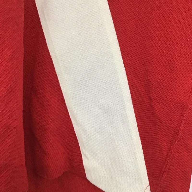 ラルフローレン RALPHLAUREN ポロシャツ 長袖 長袖ポロシャツ 長袖カットソー カラーシャツ M ロゴ、文字 白 / ホワイト / X 赤 / レッド /  メンズ USED 古着 中古 10134010