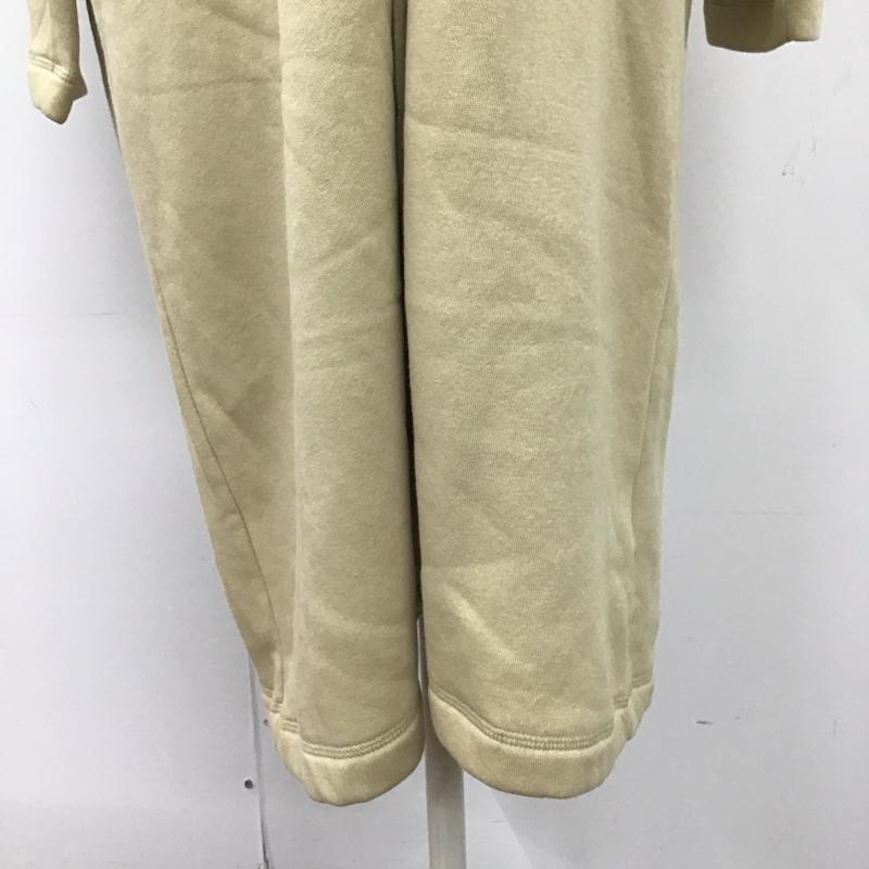 アディダス adidas パーカー 長袖 GN8835 スウェットフルジップパーカー ロング丈 L ロゴ、文字 ベージュ / ベージュ /  レディース USED 古着 中古 10114091
