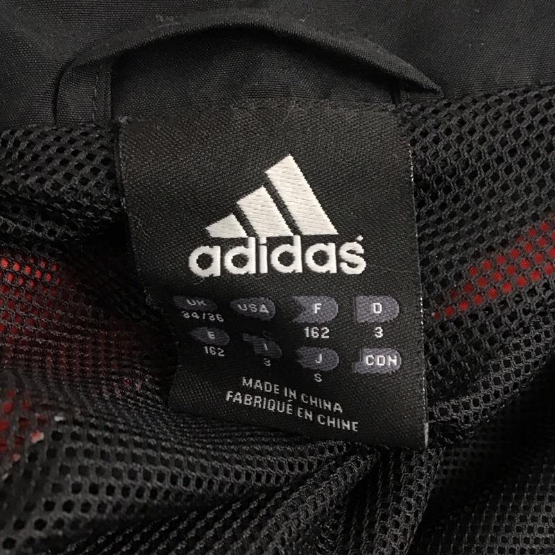 アディダス adidas ジャケット、上着 ジャンパー、ブルゾン S 無地 黒 / ブラック / X 赤 / レッド /  メンズ USED 古着 中古 10121891
