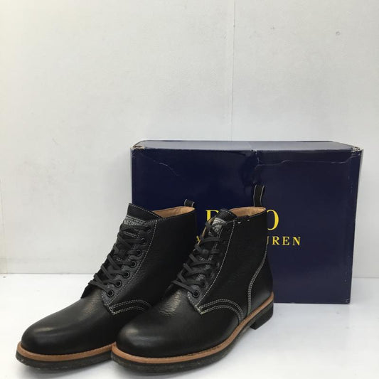 ポロラルフローレン POLO RALPH LAUREN ブーツ ショートブーツ 29.5cm 無地 黒 / ブラック /  メンズ USED 古着 中古 10140755