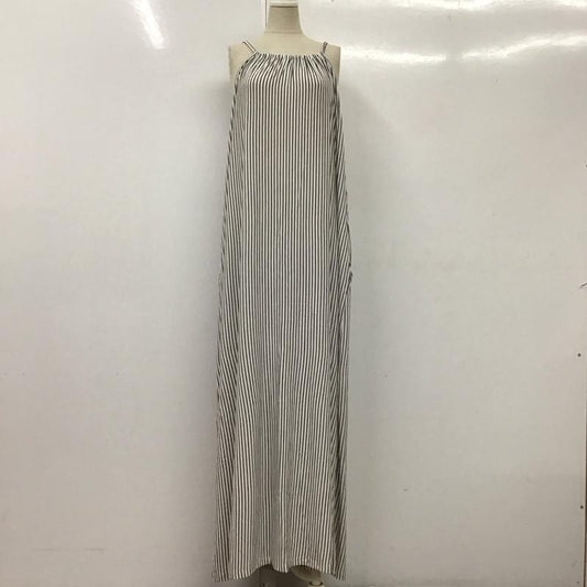 ザラコレクション ZARA COLLECTION ワンピース ロングスカート ノースリーブロングワンピース フレアスカートワンピース ストライプスカート M ストライプ 白 / ホワイト / X 黒 / ブラック /  レディース USED 古着 中古 10113708