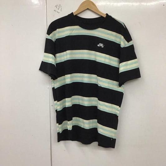 ナイキ NIKE Tシャツ 半袖 半袖カットソー プリントTシャツ クルーネックカットソー XL ボーダー柄 マルチカラー / マルチカラー /  メンズ USED 古着 中古 10129042