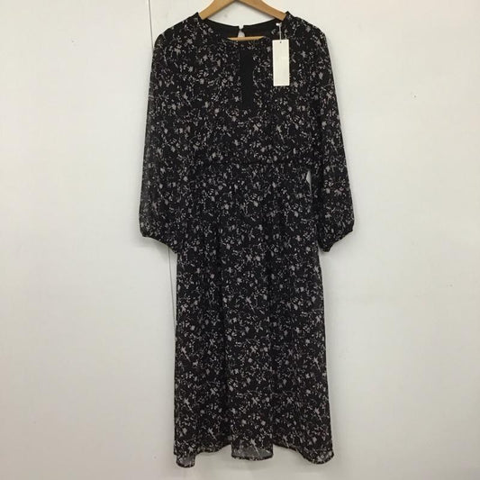 エニィスィス any SiS ワンピース ロングスカート 4 総柄 X 花柄 黒 / ブラック /  レディース USED 古着 中古 10120155