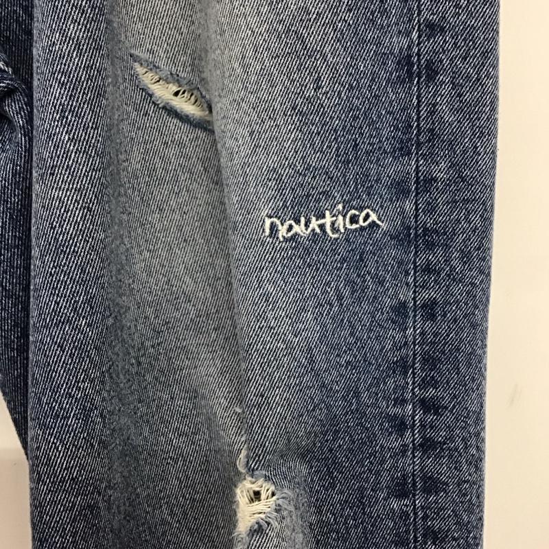 ノーティカ NAUTICA パンツ デニム、ジーンズ デニムパンツ ワイドパンツ カジュアルパンツ L 無地 インディゴ / インディゴ /  メンズ USED 古着 中古 10137516