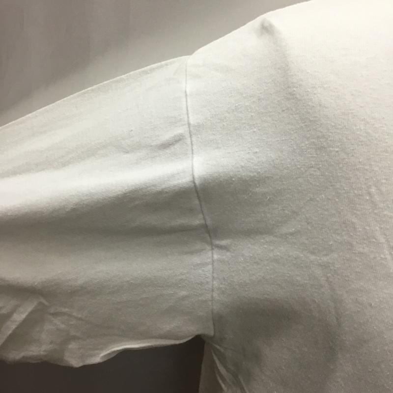 アベイシングエイプ A BATHING APE Tシャツ 長袖 ロンT クルーネック プリント APE HEAD L ロゴ、文字 白 / ホワイト /  メンズ USED 古着 中古 10119807