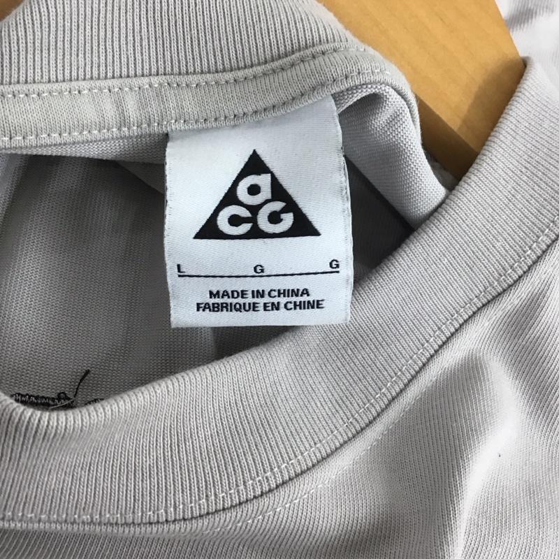 ナイキ エィシージー NIKE ACG Tシャツ 半袖 dq1816-012 ACGNRGLBRLUNGSS/STシャツ スポーツウェア プリントTシャツ L ロゴ、文字 灰 / グレー /  メンズ USED 古着 中古 10139548