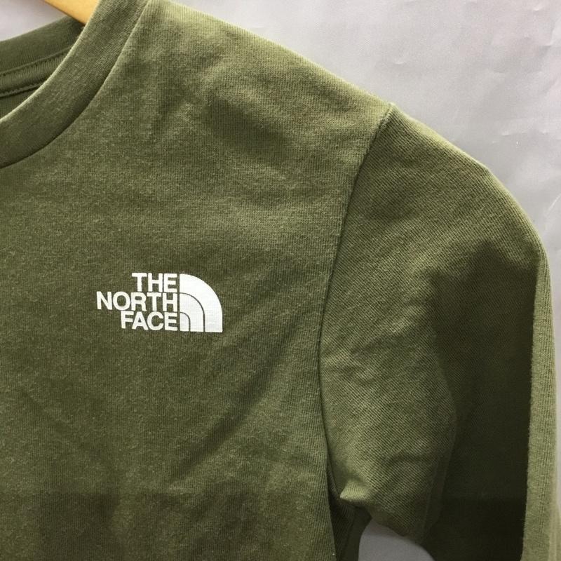 ザノースフェイス THE NORTH FACE Tシャツ 長袖 NTJ82020 ロングスリーブスクエアロゴティー キッズ 130 130cm ロゴ、文字 カーキ / カーキ /  ボーイズ USED 古着 中古 10107445