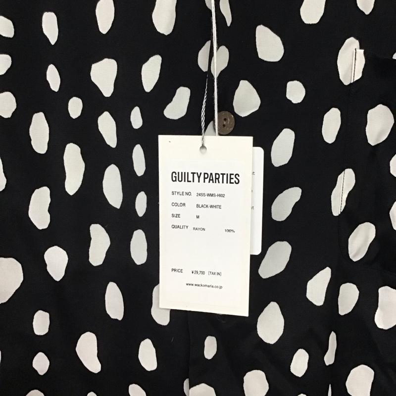 ギルティーパーティーズ GUILTYPARTIES シャツ、ブラウス 半袖 半袖シャツ プリントシャツ ポケットシャツ M プリント 白 / ホワイト / X 黒 / ブラック /  メンズ USED 古着 中古 10146796