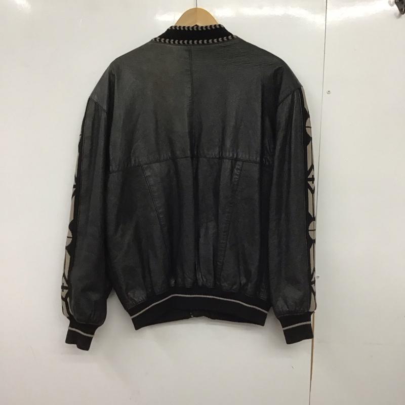 古着 USED ジャケット、上着 ジャンパー、ブルゾン torras レザージャケット 古着 アウター プリント ダークグレー / ダークグレー /  メンズ USED 古着 中古 10147475